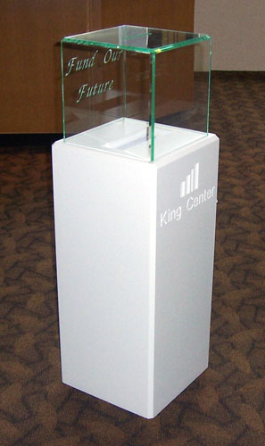 Pedestal donation boxes