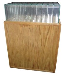 Wood finish competitive donation boxes